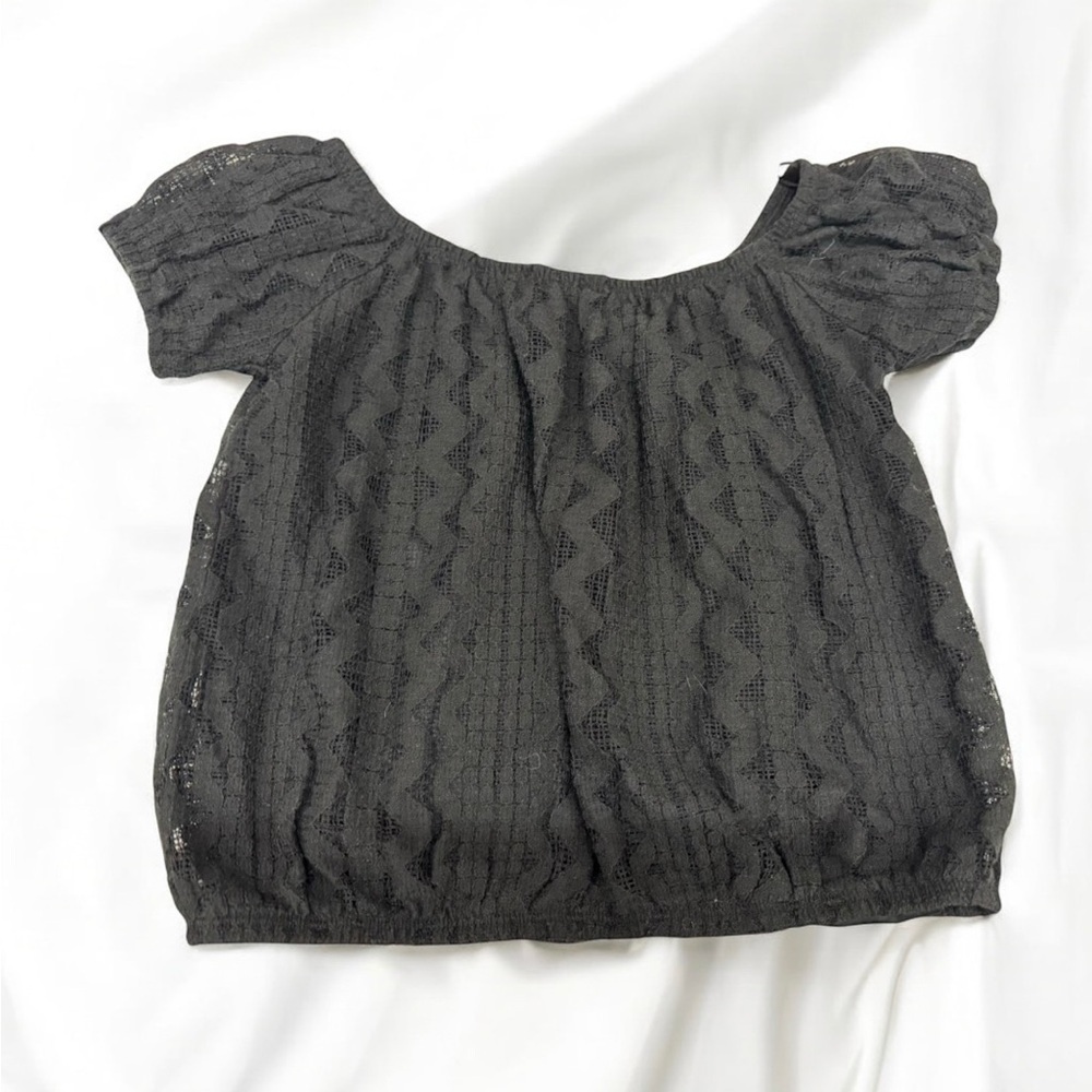 Express Black Lace Blouse